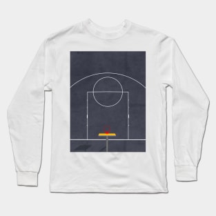 Street Basketball Court | Aerial Illustration Long Sleeve T-Shirt